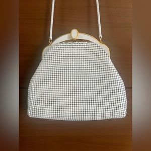 Danielle Nicole White/Gold Metal Mesh Clutch Bag